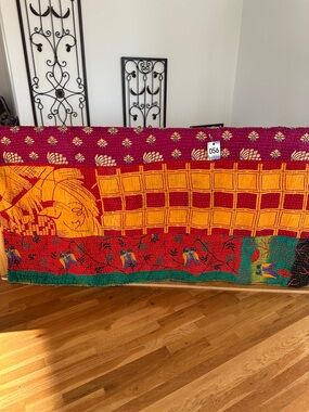 K56 Rare One of a Kind Reversible Kantha w/Birds